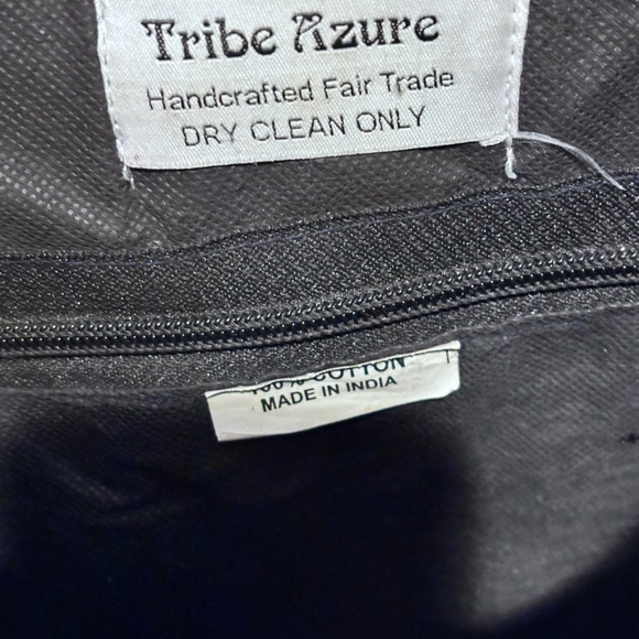 Tribe Azure Women's Handcrafted Multi-Color Handbag Tote Bead Bells Accents EUC - Picture 9 of 10